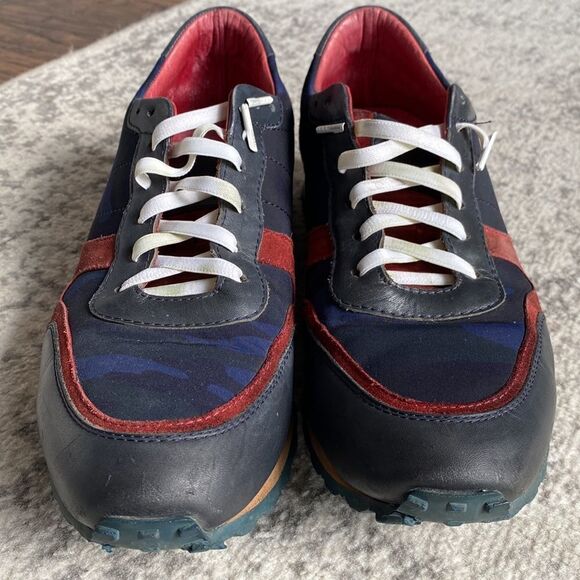 Jared Lang Camouflage Tech Camo Suede leather Sneakers size 9 in GUC size 42 - Picture 2 of 13